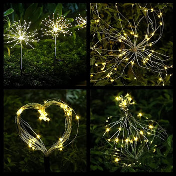 Outdoor LED Solar Firework Fairy Light | Warm White (Pack of 1)