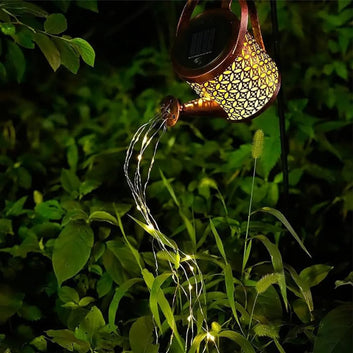 Outdoor LED Solar Water Can with Fairy Light | Warm White