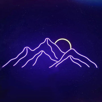 Mountain Neon Sign Light