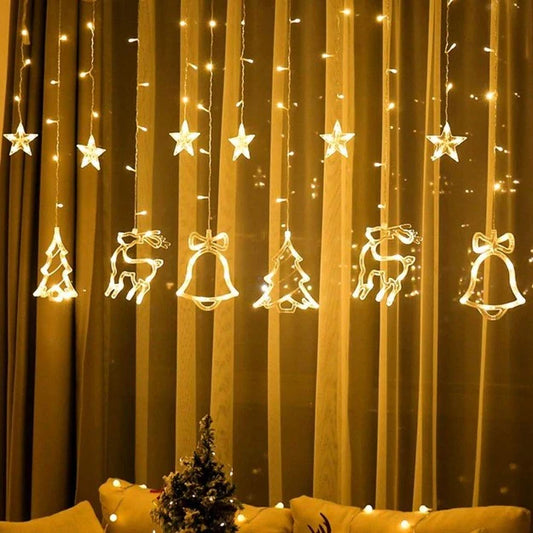 Christmas Curtain Lights | Christmas Ornaments | Warm White LED