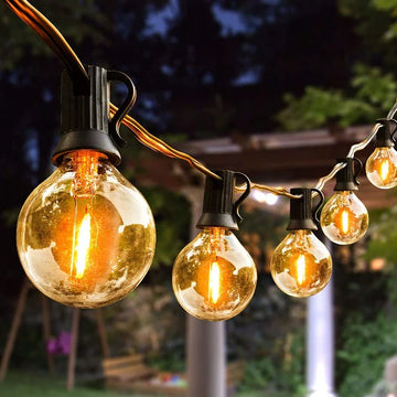 G40 Outdoor Bulb String Lights Hanging - IP44 Rainproof G40 Globe LED Bulbs