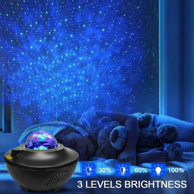 Starry Galaxy Projector Lamp with Bluetooth Speaker