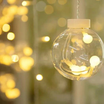 Wish Ball Curtain Lights | 12 Wish Balls | Warm White LED